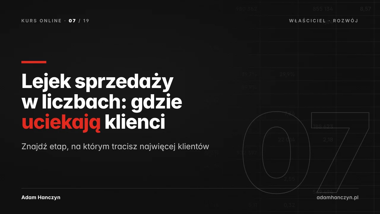 Lejek sprzedaży w liczbach: gdzie uciekają klienci