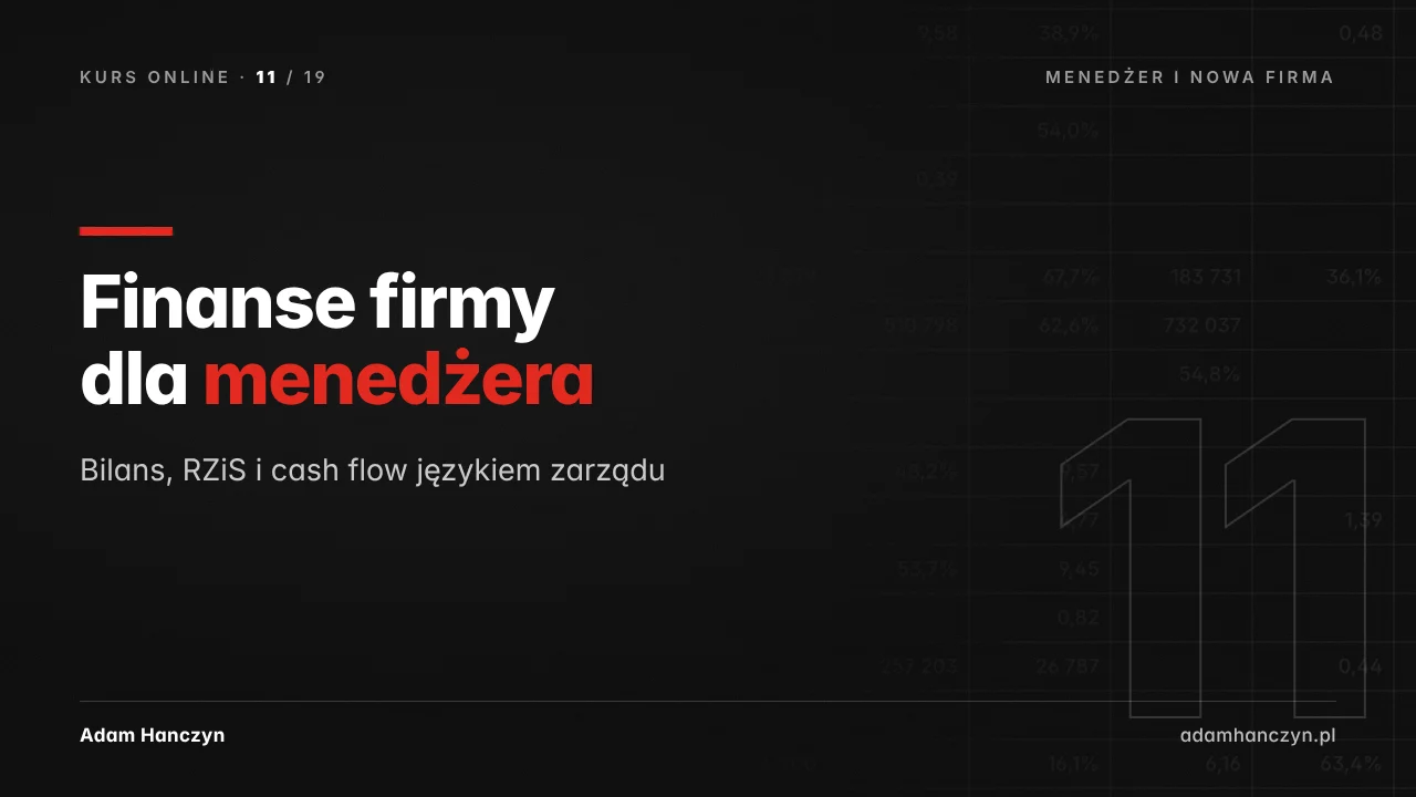 Finanse firmy dla menedżera