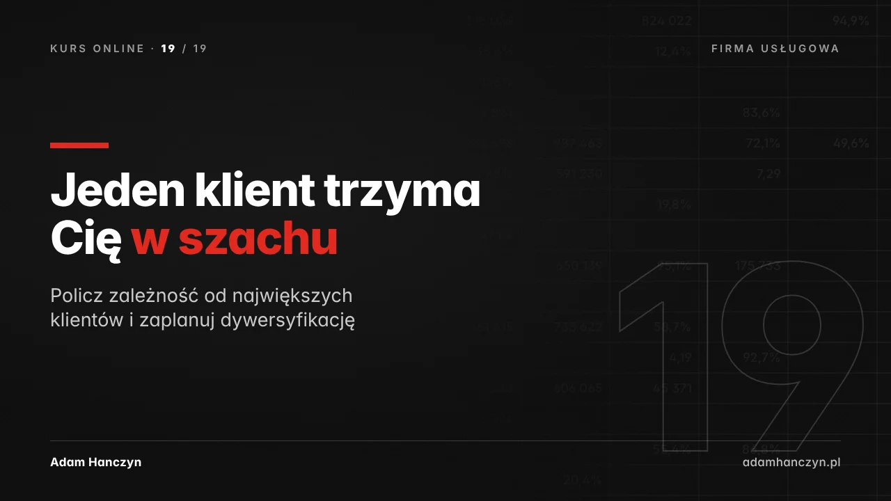 Jeden klient trzyma Cię w szachu